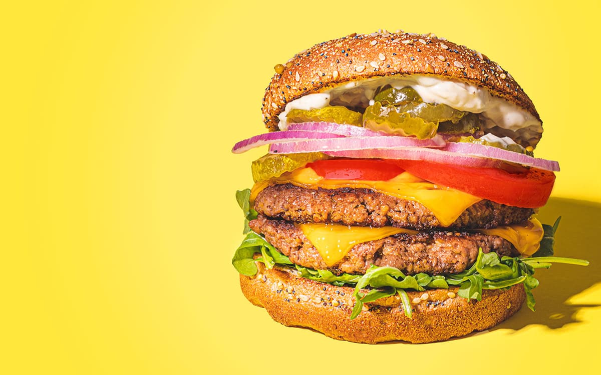 Classic Double Burger from Goodness Fresh Food & Juice Bar