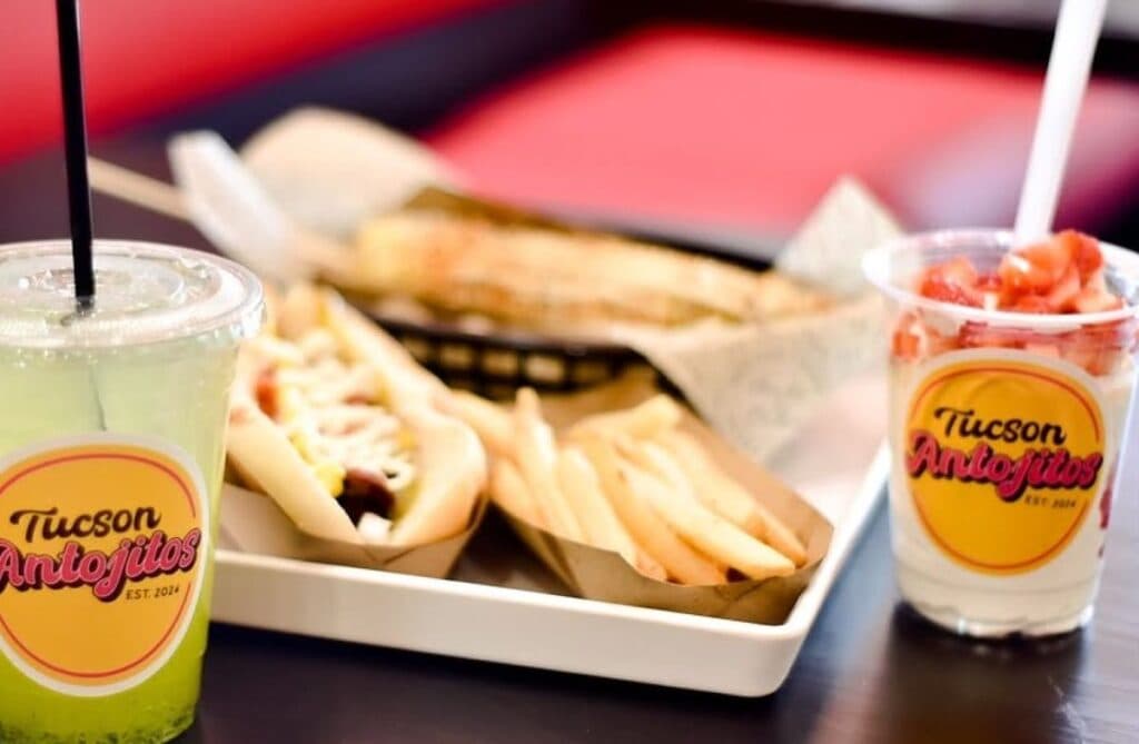 Sonoran hot dog, augua frescas, and more (Photo courtesy of Antojitos)