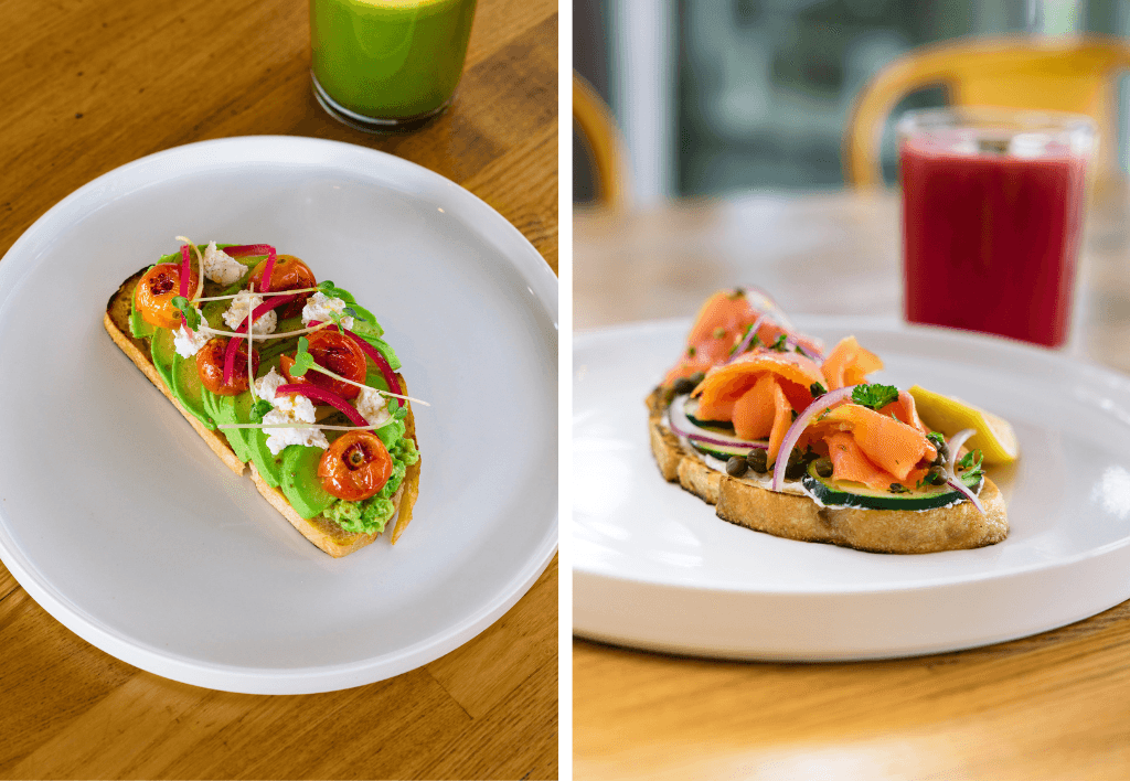 Avocado Toast and Smoked Salmon Toast at Goodness (Photo by Anna Smirnova)