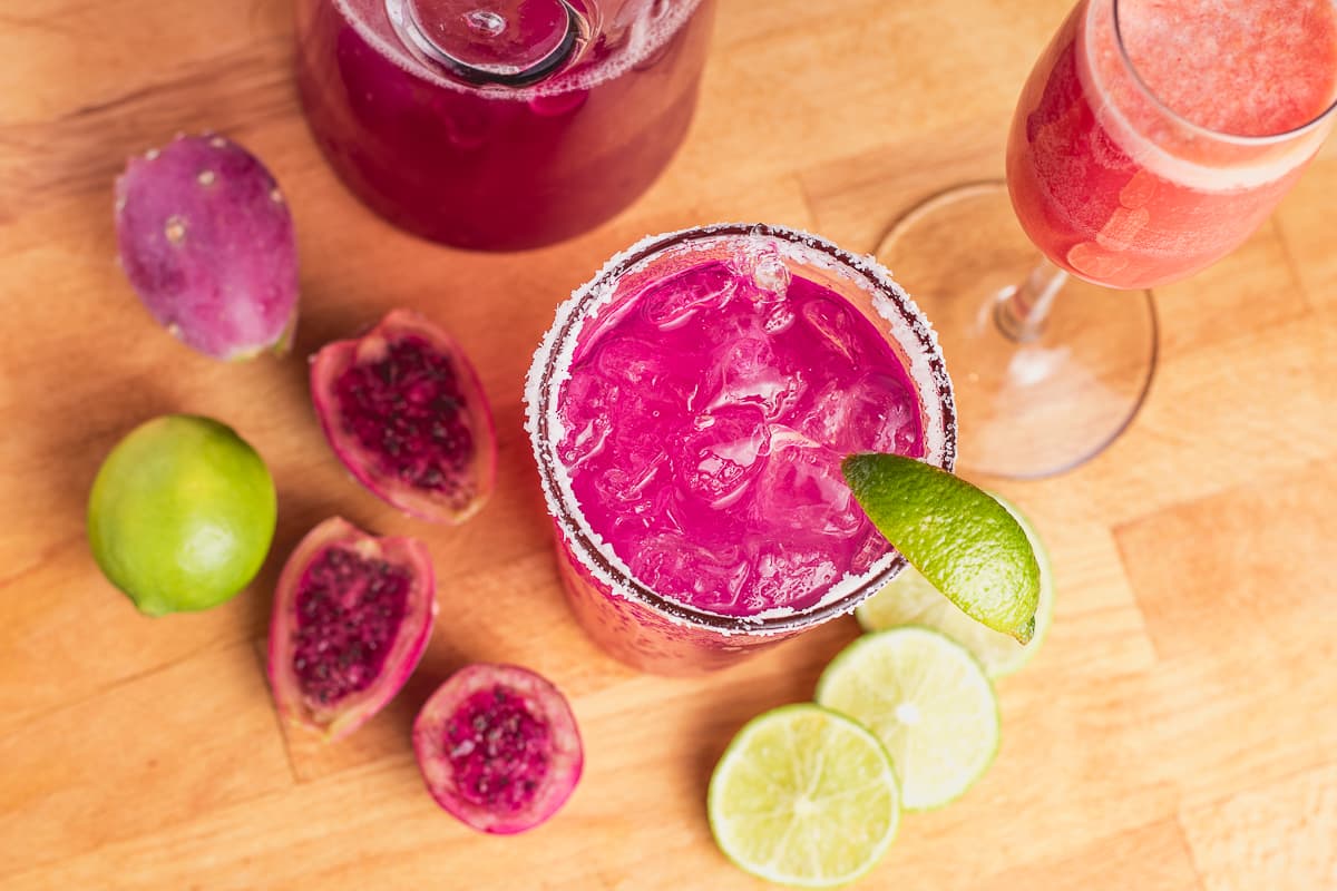 Prickly Pear Margarita & Prickly Pear Mimosa at Tohono Chul Garden Bistro (Credit: Jackie Tran)