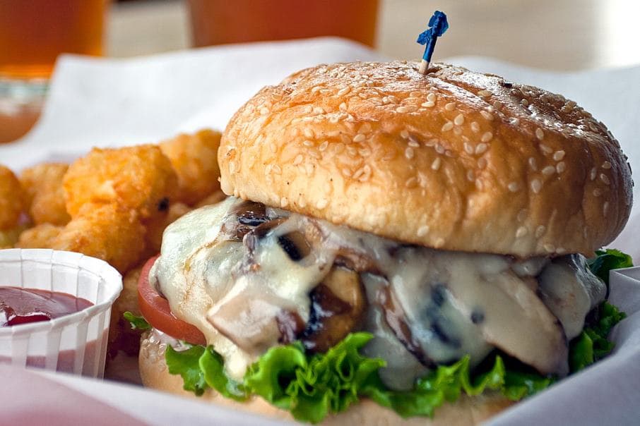 Shroomin’ Cow Burger at Lindy's on Fourth Avenue in Tucson