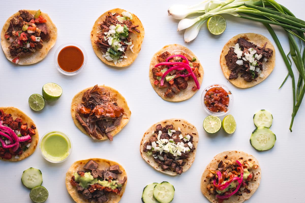 All the tacos from Carniceria los Vaqueros (Credit: Jackie Tran)