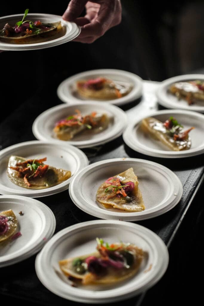 a bowl of food on a table