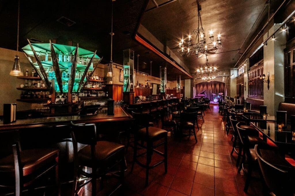 A photo of the interior of The Century Room cocktail lounge