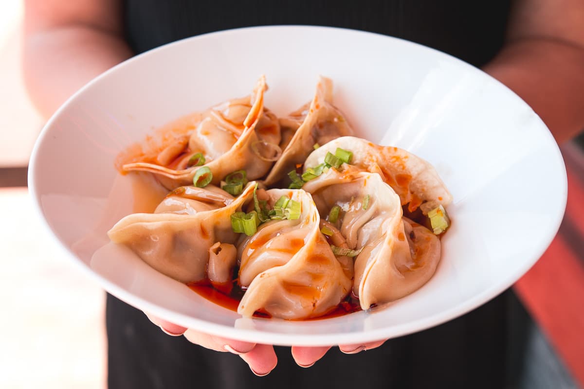Small Spicy Dumpling Bowl at Fish Wok