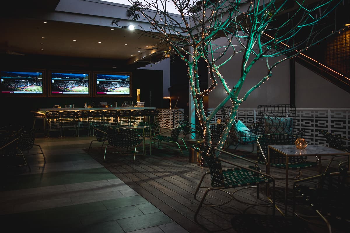 Back patio at Playground Bar & Lounge (Credit: Jackie Tran)