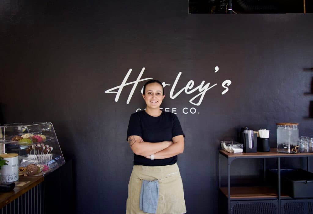 Amanda Arvizu at Harley's Coffee Co. (Photo by Hannah Hernandez)