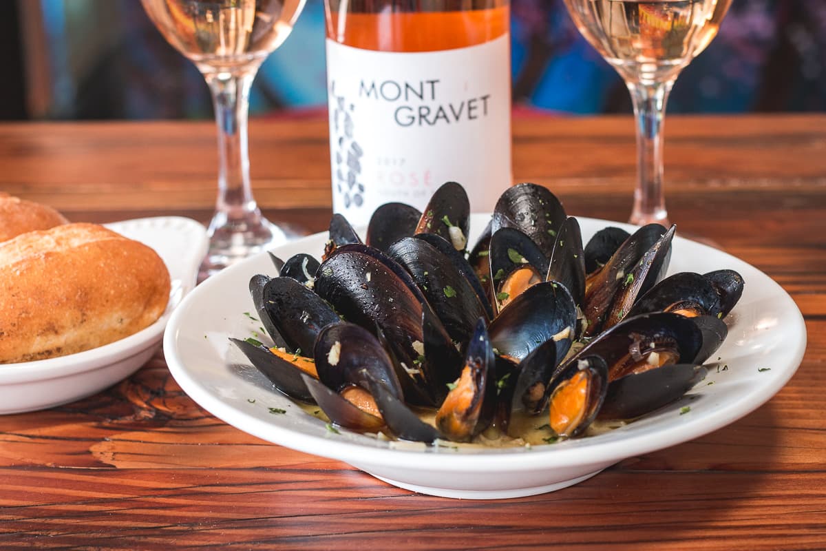 Mussels at Ghini's French Cafe