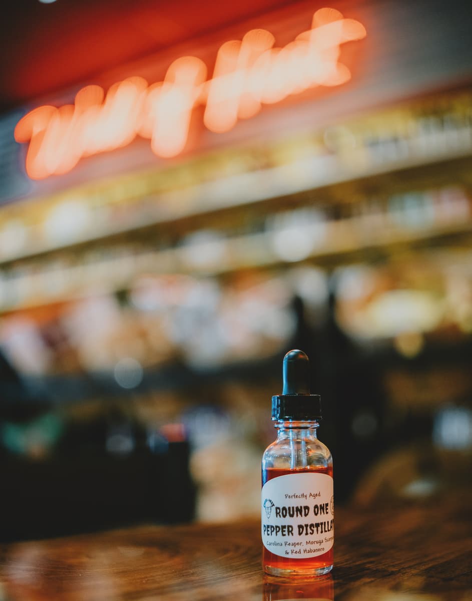 Hot sauce at Tucson Tamale (Photo by Isaac Stockton)