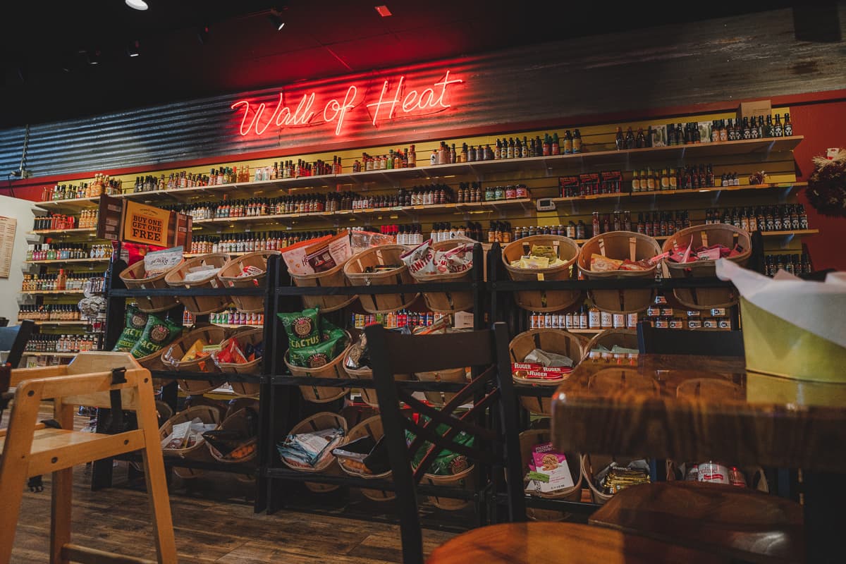 "Wall of Heat" at Tucson Tamale (Photo by Isaac Stockton)
