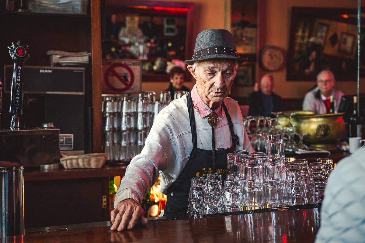 Thomas "Tiger" Ziegler at Tiger's Tap Room in Hotel Congress (Credit: Jackie Tran)