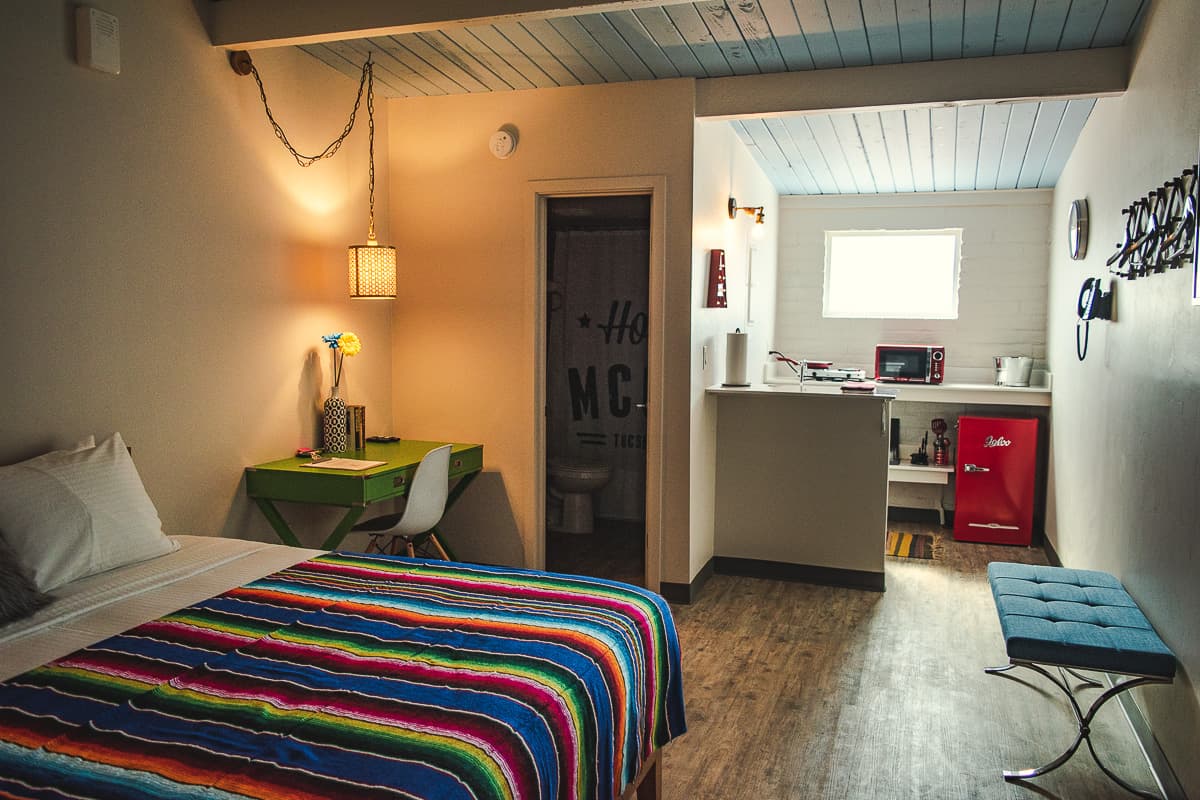 Kitchenette at Hotel McCoy (Credit: Jackie Tran)