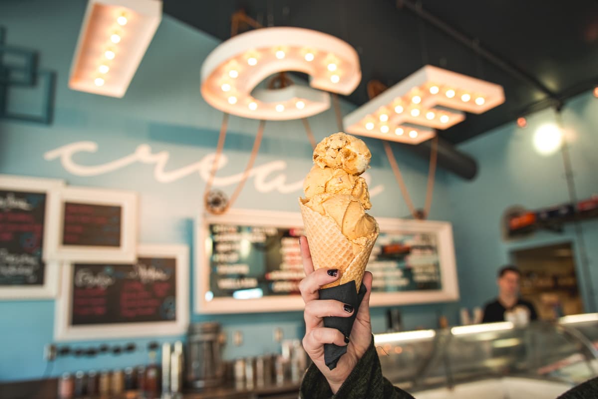 Pumpkin ice cream at HUB Ice Cream Factory