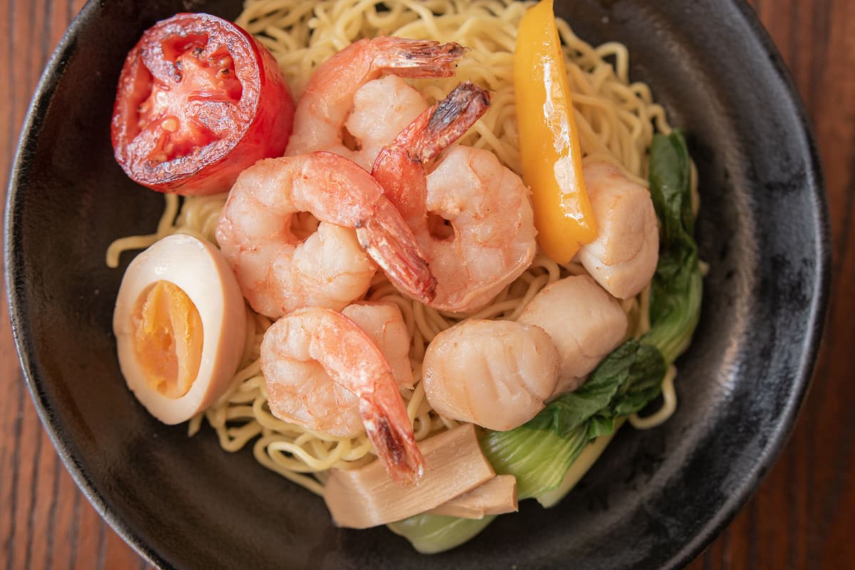 Cold Shrimp & Scallop Ramen at Maru Japanese Noodle Shop