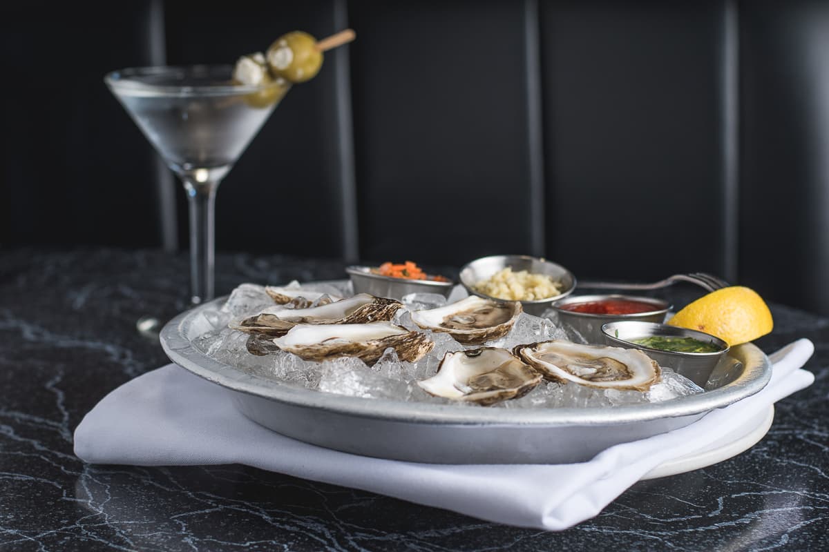 Oysters and a martini at Kingfisher (Credit: Jackie Tran)