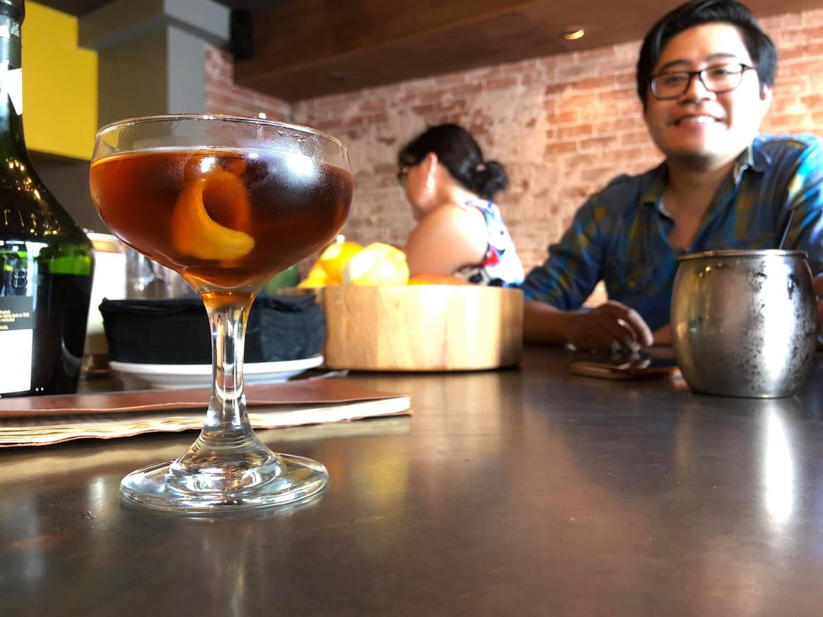 Jackie Tran at 47 Scott's happy hour (Credit: Melissa Stihl)