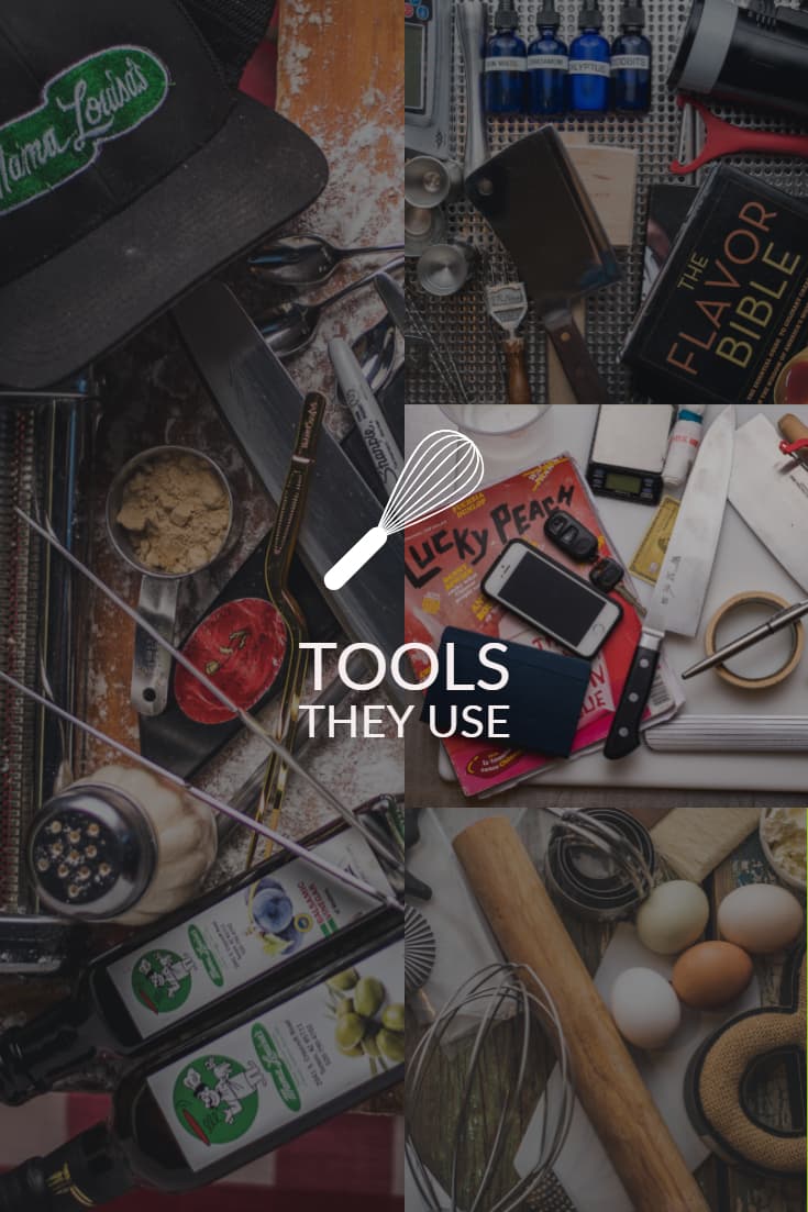 Tools from Michael Elefante, Matthew Martinez, Devon Sanner, and Hannah Houlden (Credit: Jackie Tran)