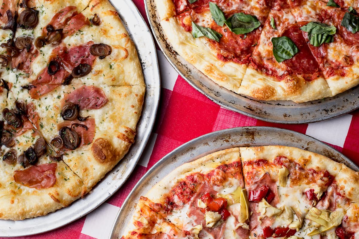 Pizzas at Mama Louisa's (Credit: Jackie Tran)