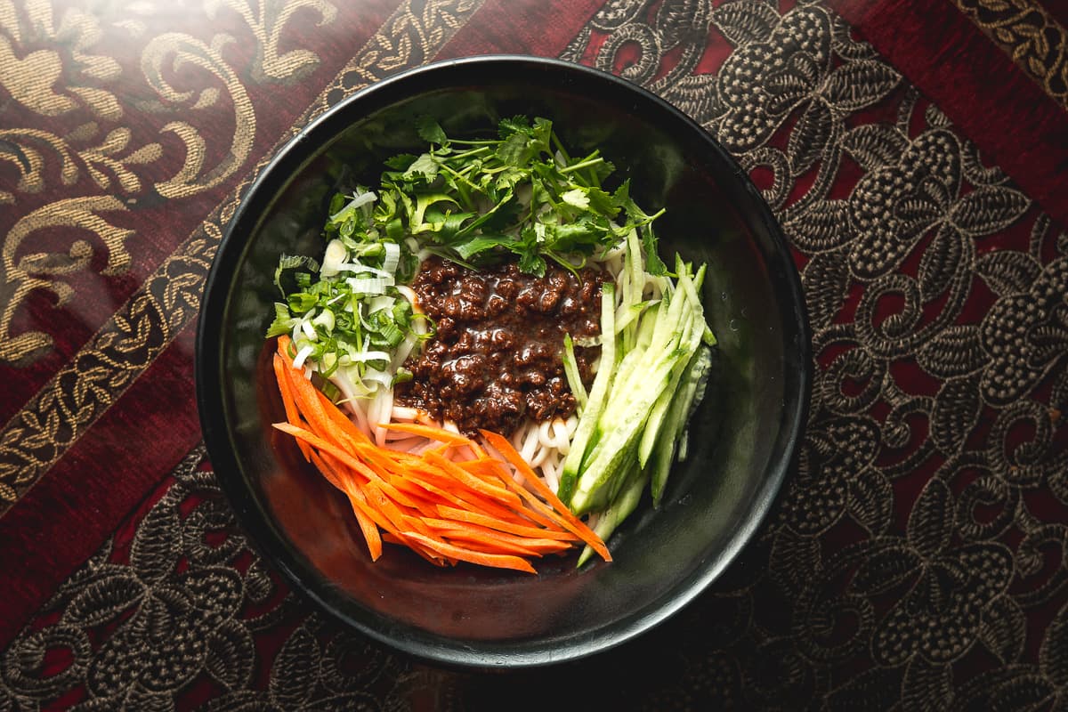 A2 Ground Beef with Bean Sauce Mixed Noodles at Just Noodles (Credit: Jackie Tran)