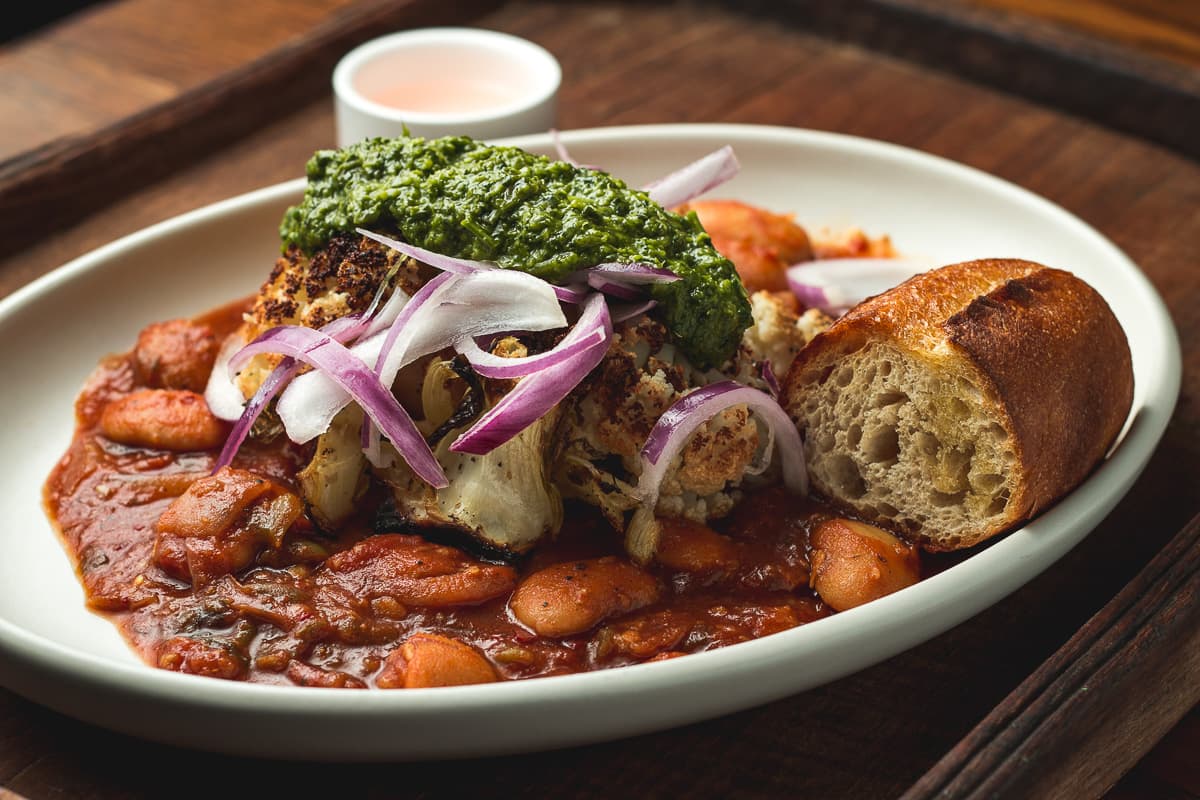 Tabeekha Fasolia with Grilled Cauliflower at the Coronet (Credit: Jackie Tran)