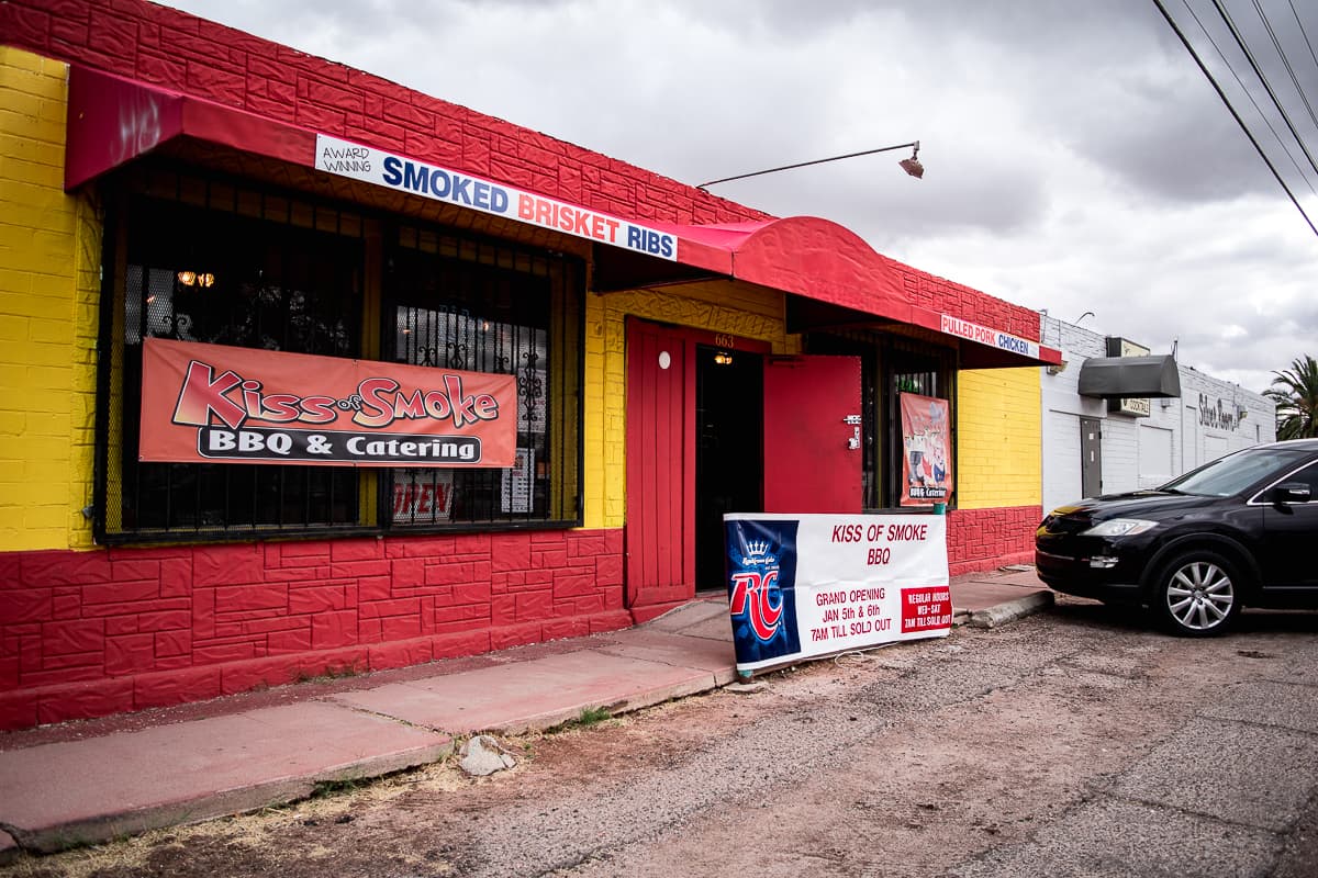 Kiss of Smoke BBQ & Catering facade (Credit: Jackie Tran)