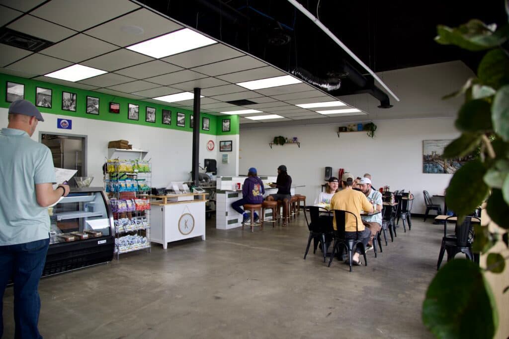 Dining room at Kneller's Delicatessen & Appetizing (Photo by Hannah Hernandez)