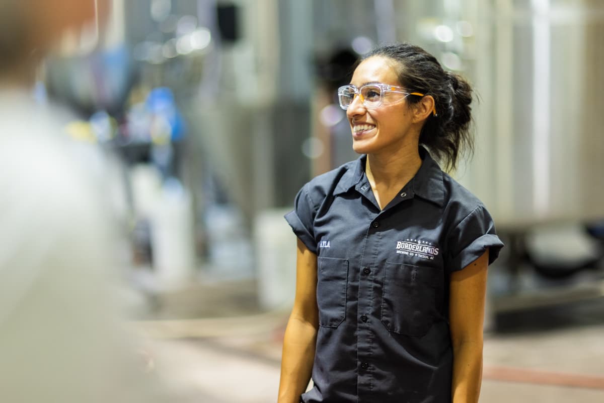 Ayla Kapahi, head brewer at Borderlands Brewing Company (Photo by Taylor Noel Photography)