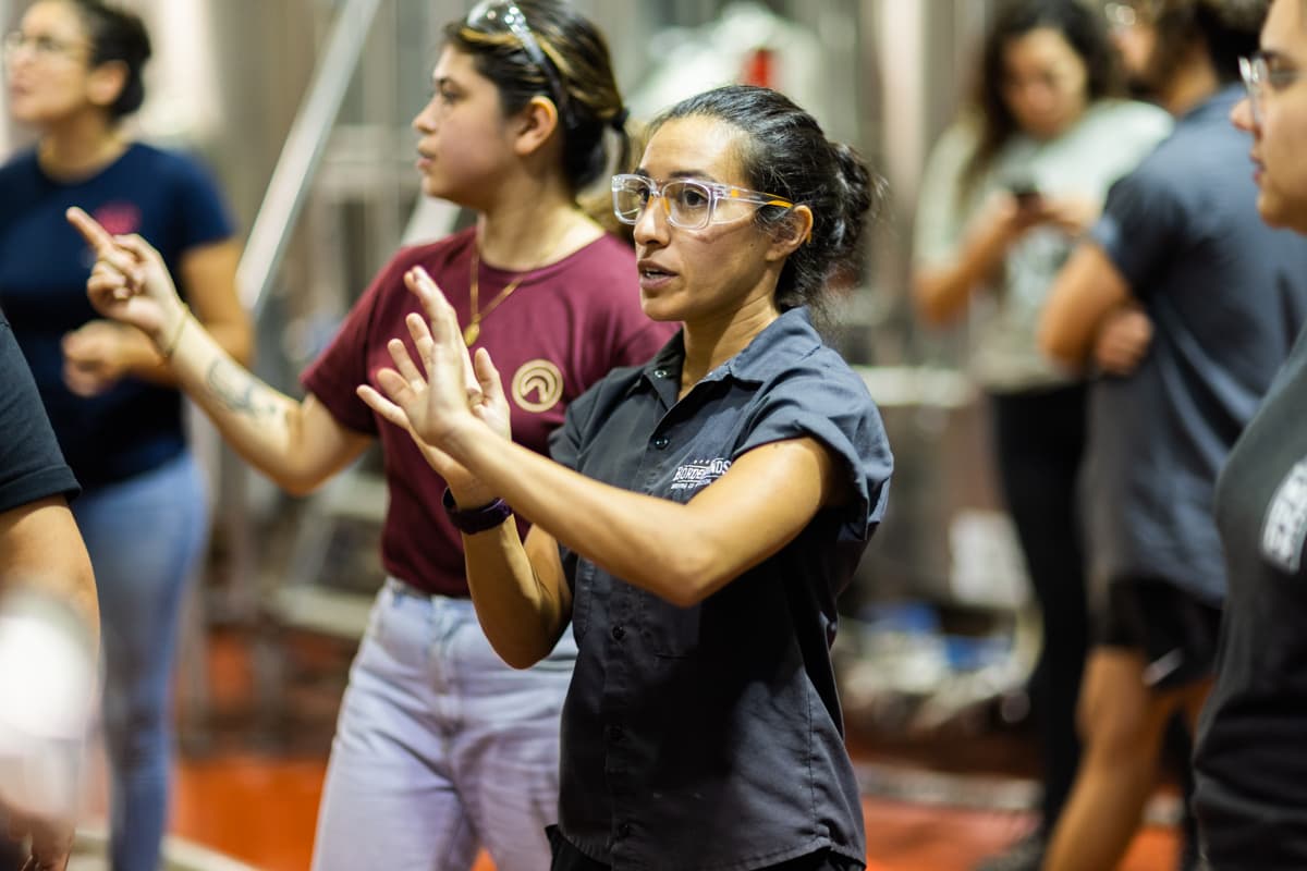 Ayla Kapahi, head brewer at Borderlands Brewing Company (Photo by Taylor Noel Photography)