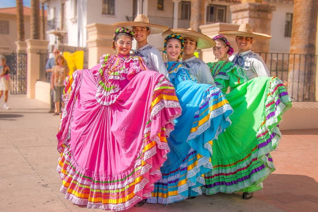a person wearing a colorful outfit