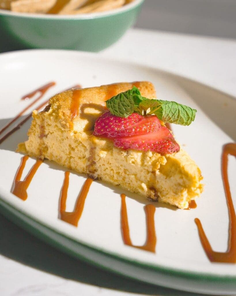 a piece of cake on a plate
