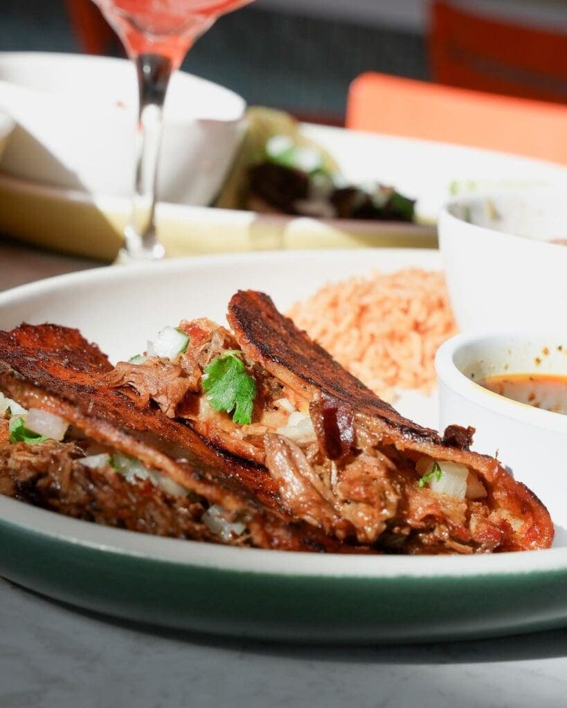 a plate of food on a table