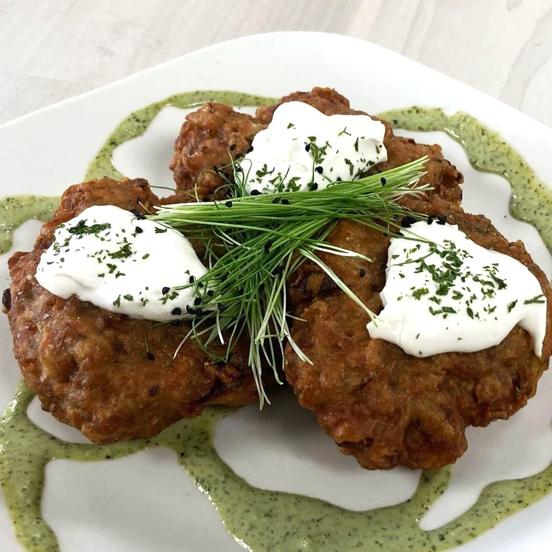 Latkes (Photo courtesy of Midtown Vegan Deli & Market)