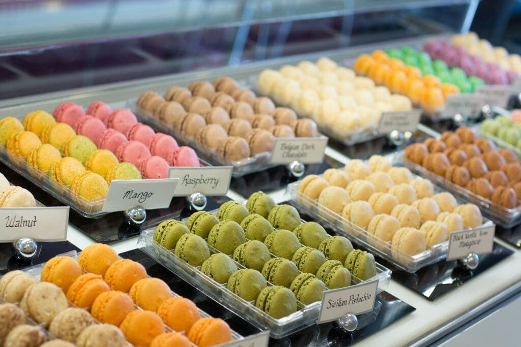 a variety of fruit on display in a store