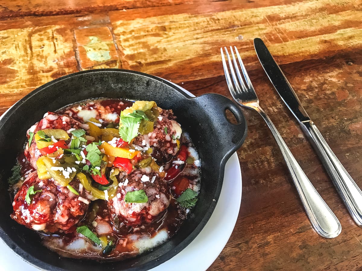 Prickly Pear Glazed Albondigas at Charro Steak (Credit: Claire Kaufman)