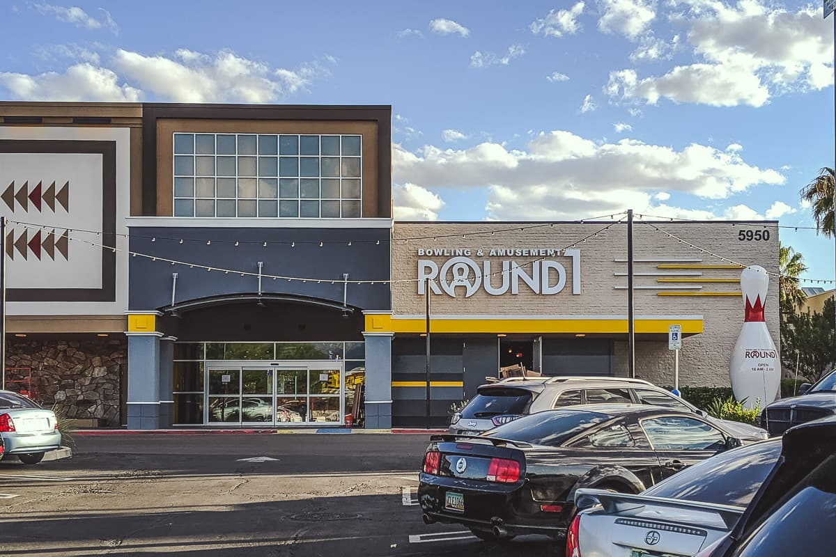 Facade at Round 1 at Park Place Mall