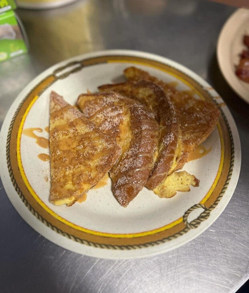 a plate of food on a table