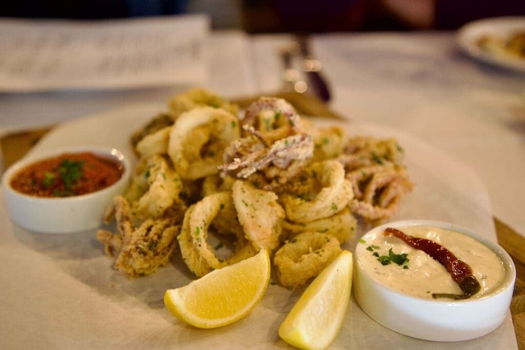 a plate of food on a table