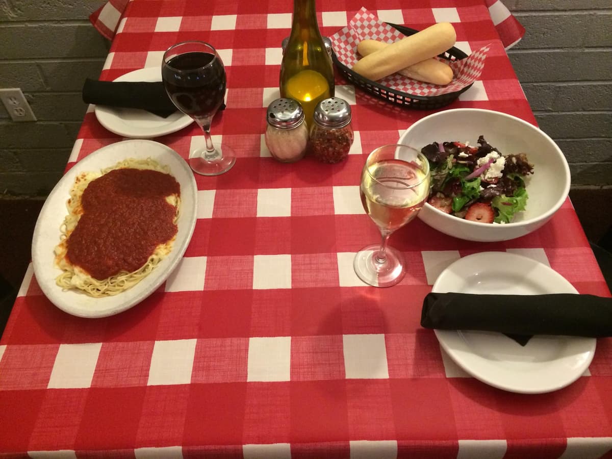 Joe's Special on left at Mama Louisa's (Credit : Mama Louisa's)