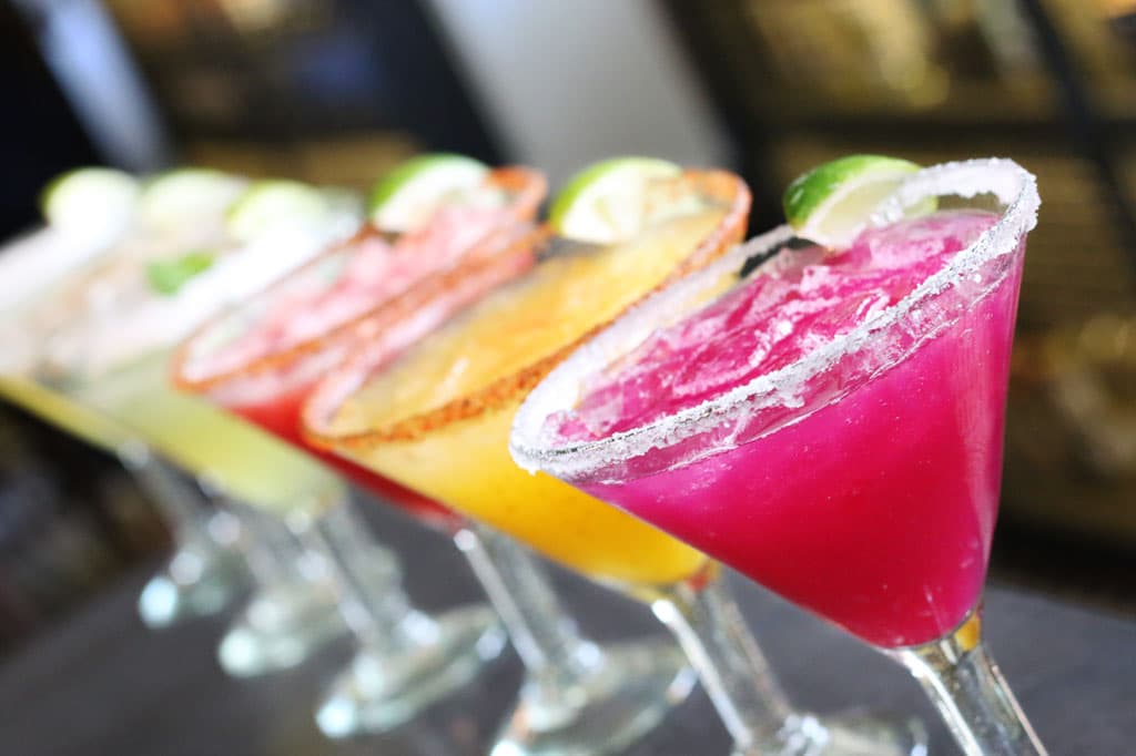 Margarita options at Reforma Cocina Y Cantina include De La Casa, Blood Orange, Tamarindo, Prickly Pear, Mango Habañero, and Cucumber Mint