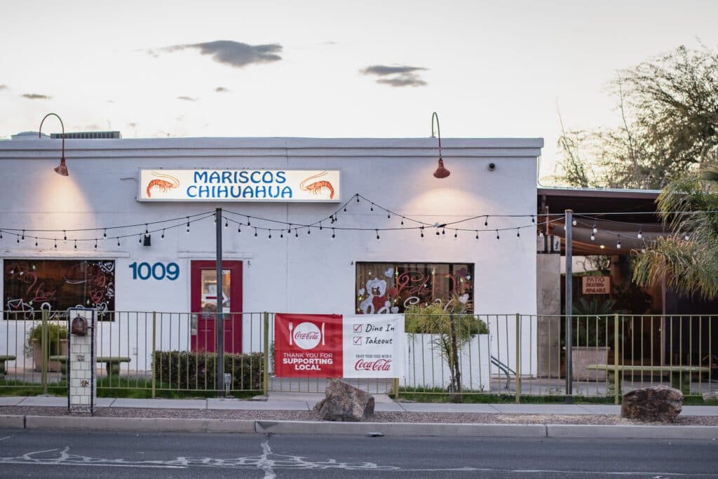 Exterior at Mariscos Chihuahua on Grande Avenue (Photo by Jackie Tran)