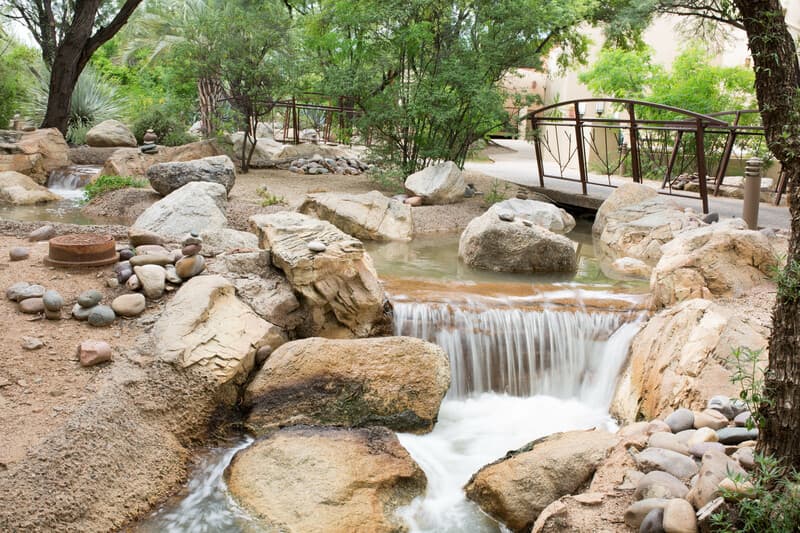 A small stream flows through Miraval