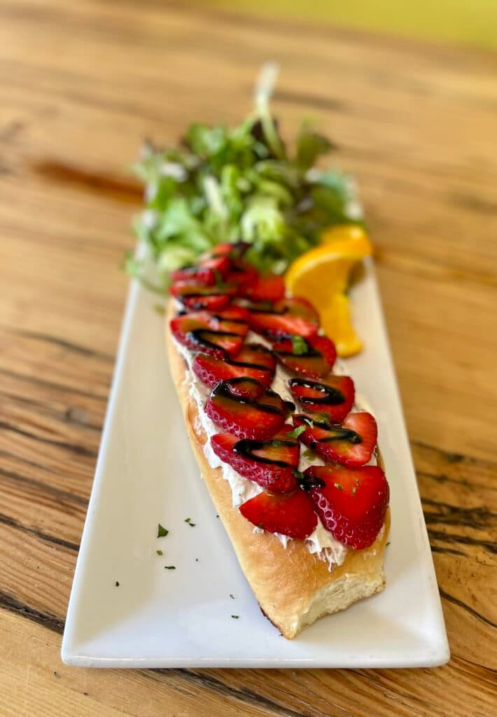Strawberry Basil Bruschetta (Photo courtesy of Ghini's French Caffe)