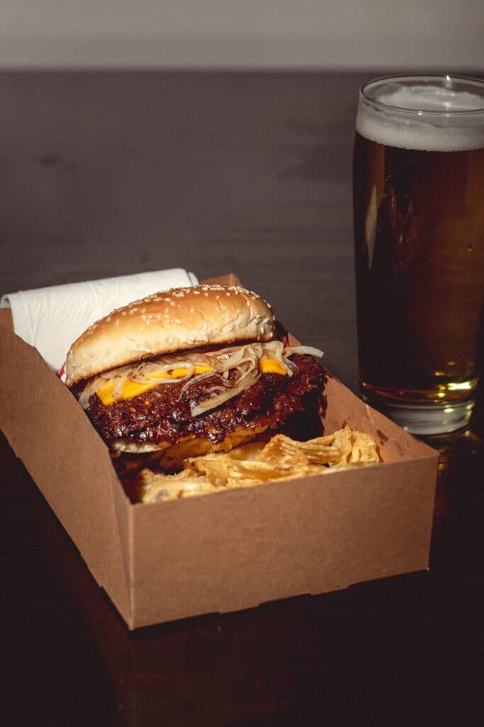 The Rae Double with cheese at Rae's Burgers (Photo by Jackie Tran)