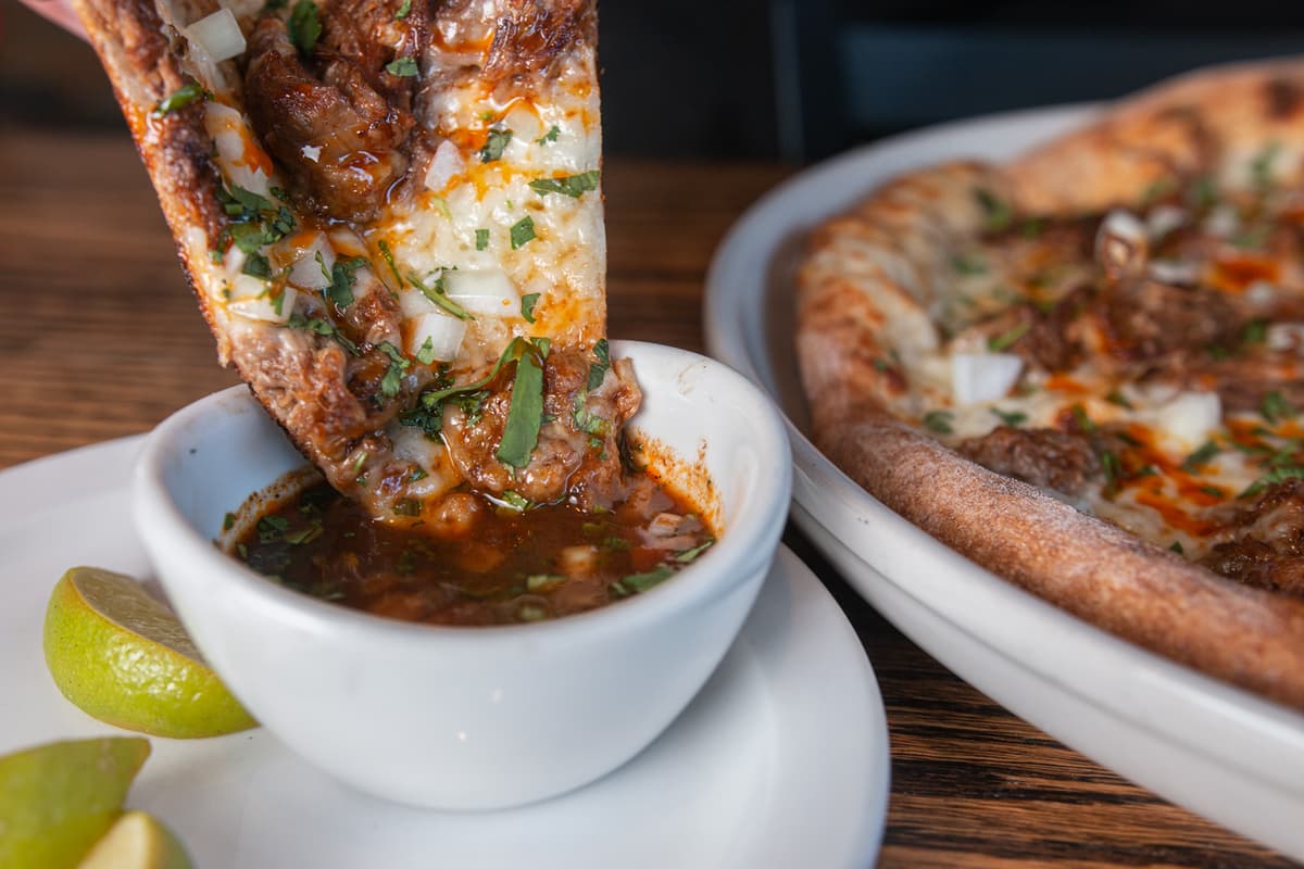 El Rustico Birria Pizza at Zio Peppe