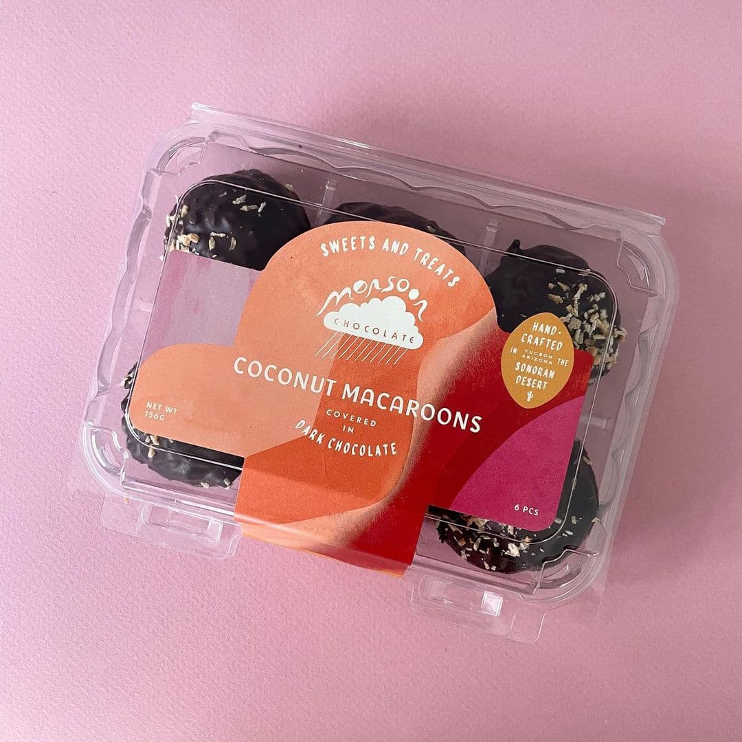 Coconut Macaroons Covered in Dark Chocolate (Photo courtesy of Monsoon Chocolate)
