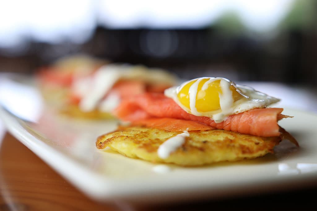 Schmaltz Fried Potato Latke at Gold Room, Westward Look