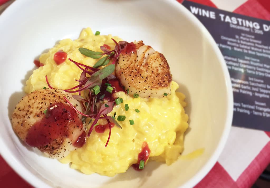 Scallops on Butternut Squash Risotto at Mama Louisa's (Credit: Adam Lehrman)