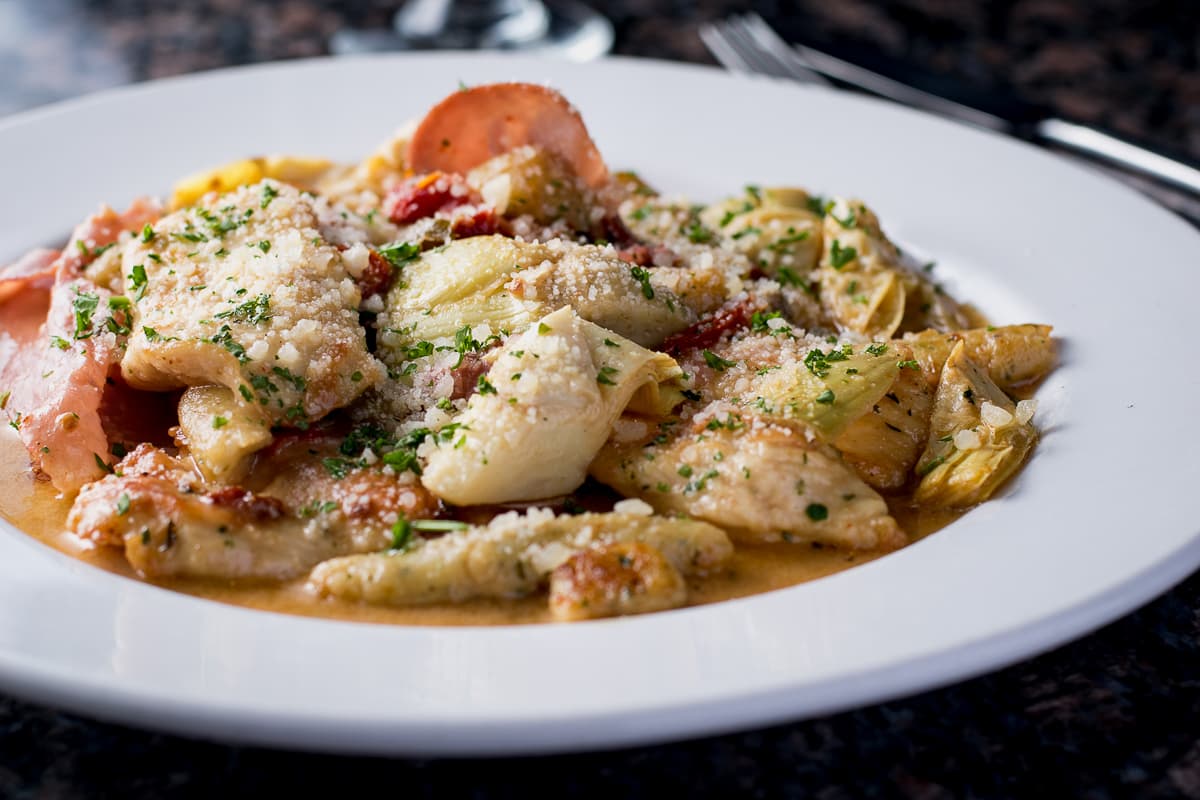 Gnocchi Chicken Scallopini at Harvest on River (Credit: Jackie Tran)