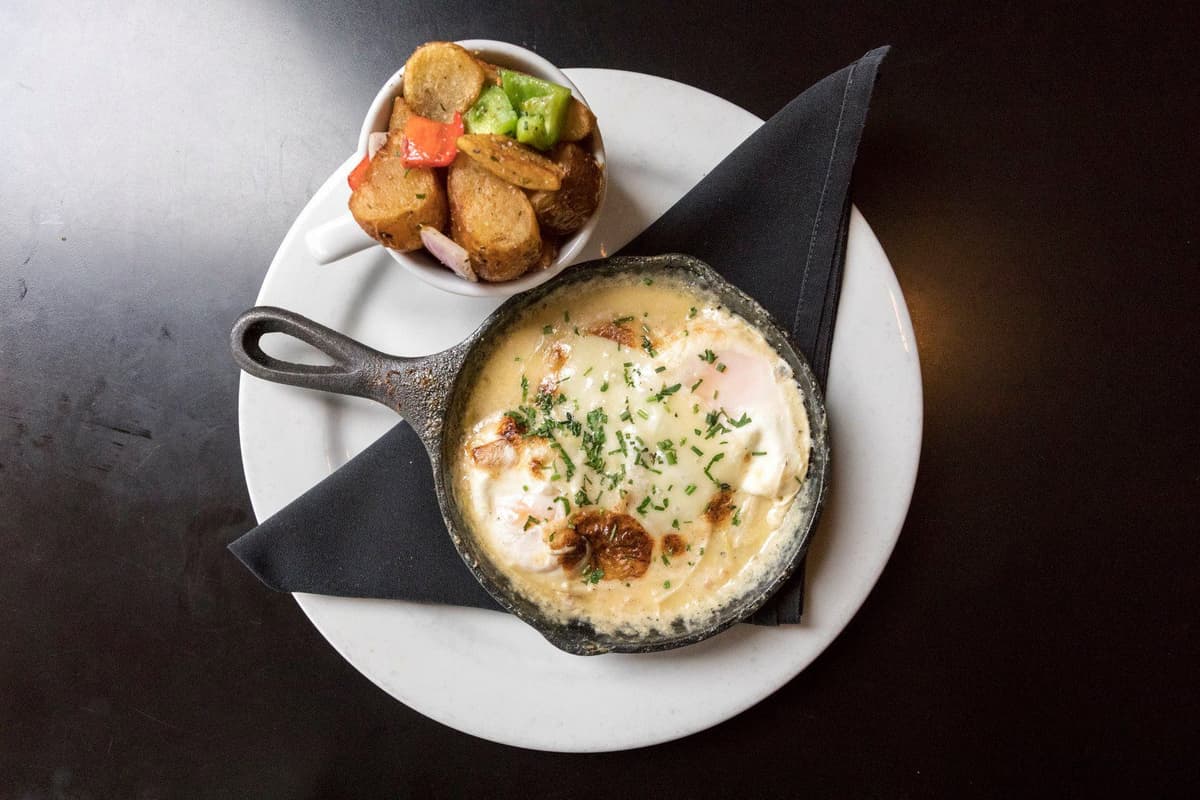 Cast Iron Baked Eggs (Photo courtesy of Hotel Congress on Facebook)