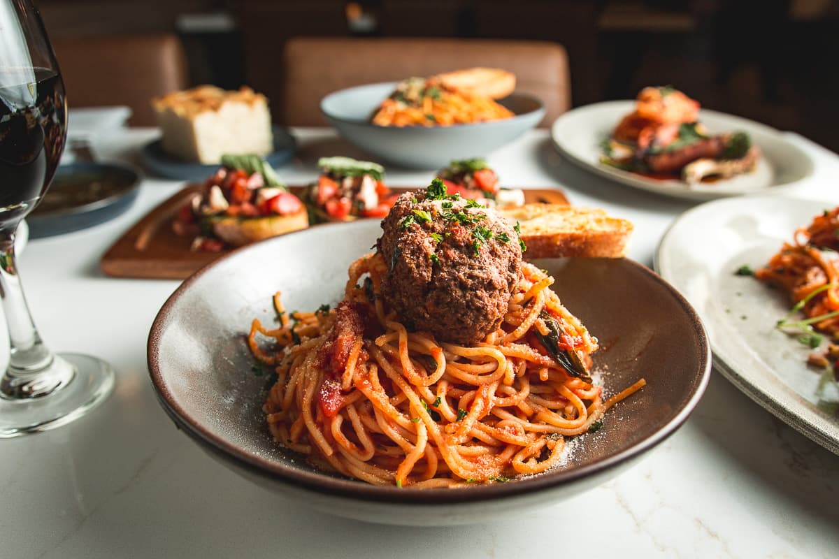 Spaghetti & Meatball at Bellissimo Ristorante Italiano (Credit: Jackie Tran)